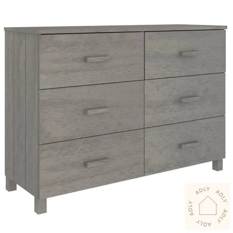 Skjenk Hamar Lysegrå 113X40X80 Cm Heltre Furu