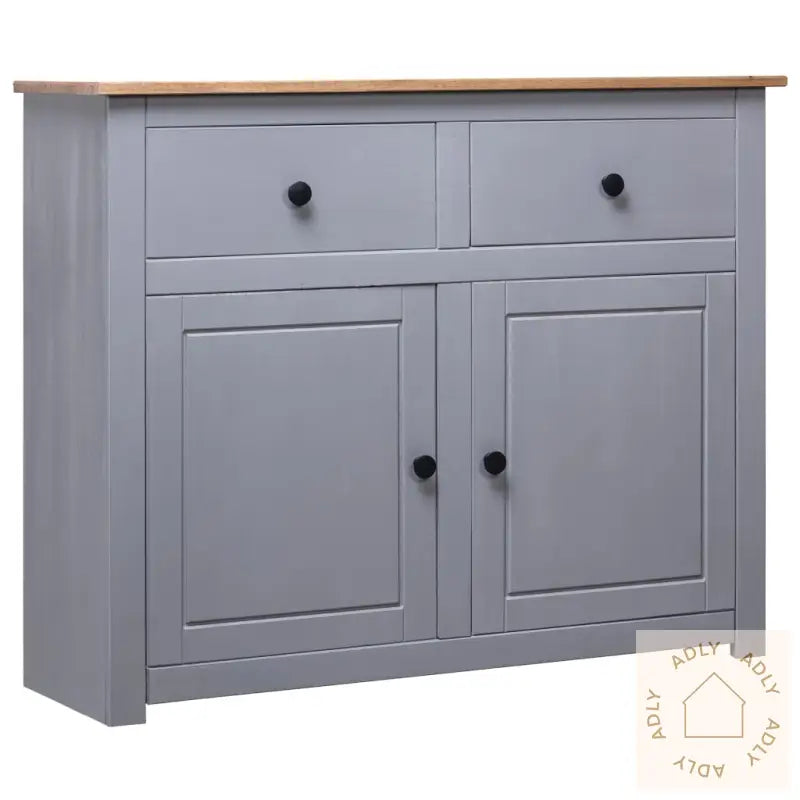 Skjenk Grå 93X40X80 Cm Heltre Furu Panama Range