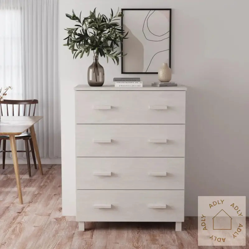 Skjenk Hamar Hvit 79X40X103,5 Cm Heltre Furu