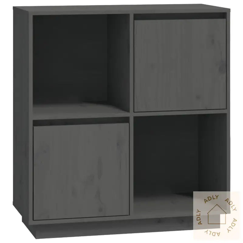 Skjenk Grå 74X35X80 Cm Heltre Furu
