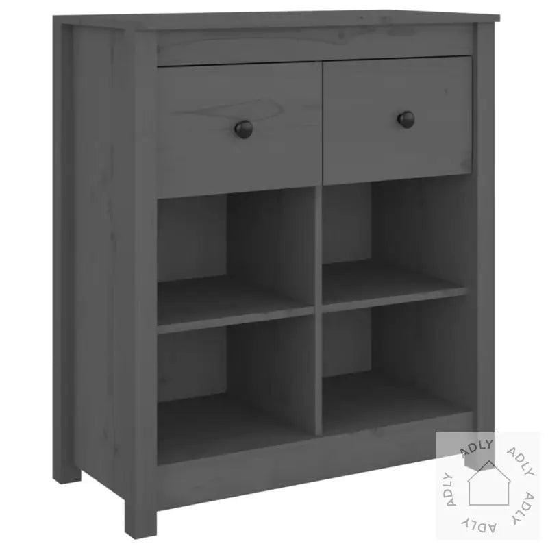 Skjenk Grå 70X35X80 Cm Heltre Furu