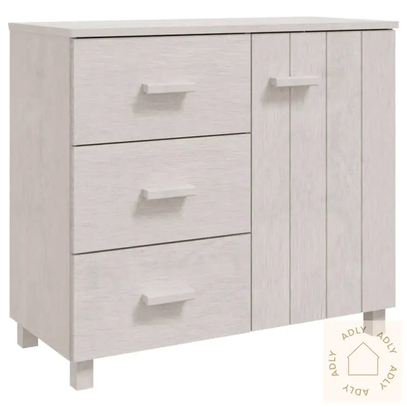 Skjenk Hamar Hvit 90X40X80 Cm Heltre Furu