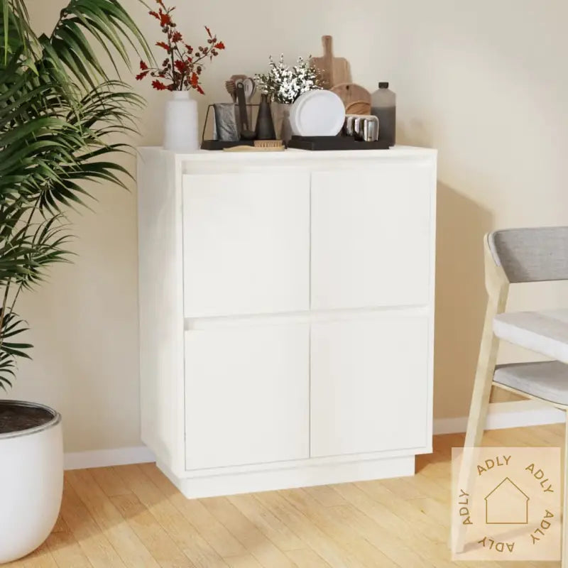 Skjenk Hvit 60X34X75 Cm Heltre Furu