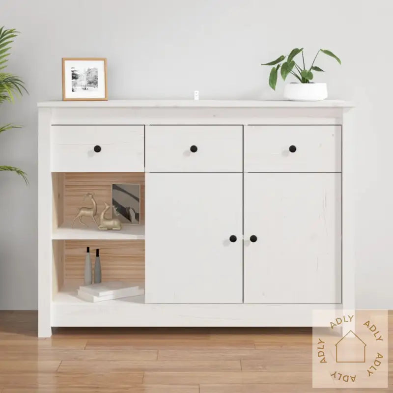 Skjenk Hvit 100X35X74 Cm Heltre Furu