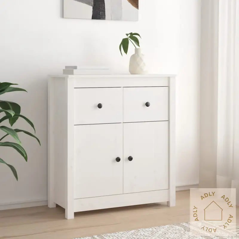 Skjenk Hvit 70X35X80 Cm Heltre Furu
