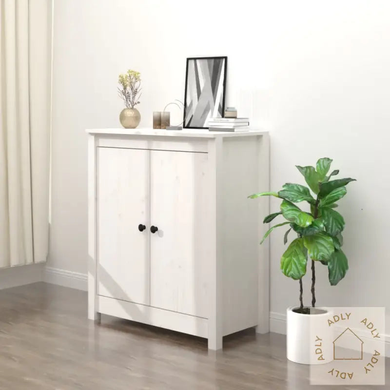 Skjenk Hvit 70X35X80 Cm Heltre Furu