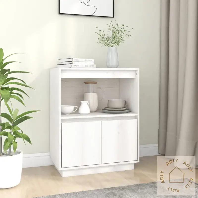 Skjenk Hvit 60X34X75 Cm Heltre Furu