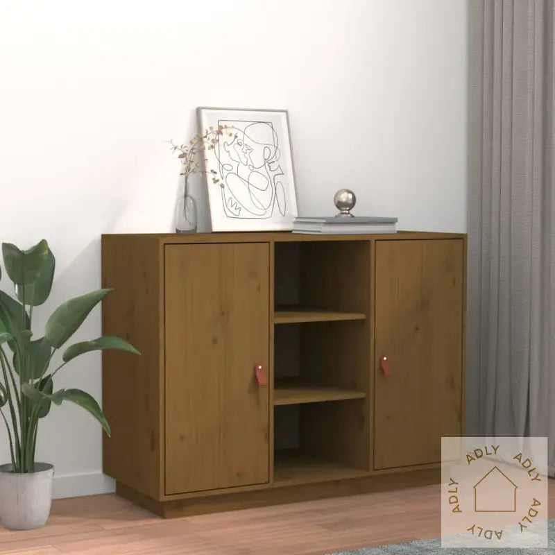 Skjenk Honningbrun 100X40X75 Cm Heltre Furu