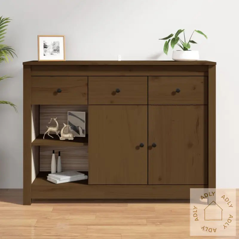 Skjenk Honningbrun 100X35X74 Cm Heltre Furu