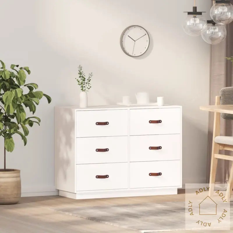 Skjenk Hvit 100X40X75 Cm Heltre Furu