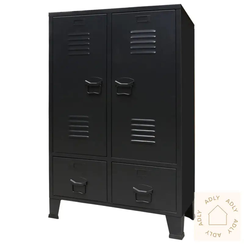 Garderobe Metall Industriell Stil 67X35X107 Cm Svart