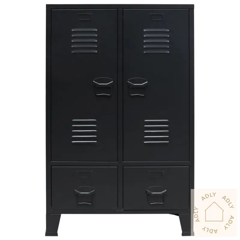 Garderobe Metall Industriell Stil 67X35X107 Cm Svart