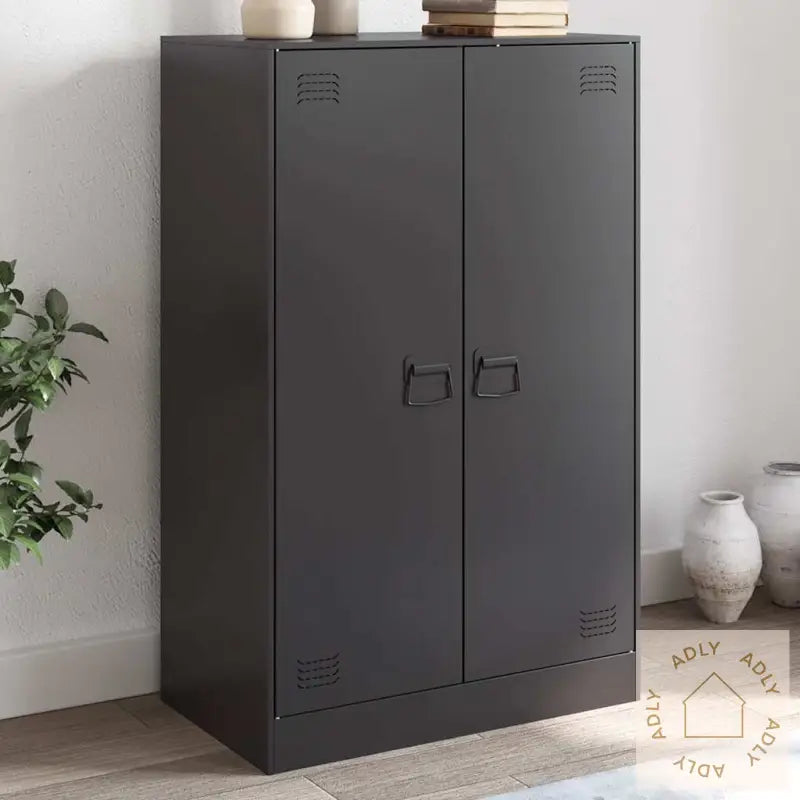 Skjenk Svart 67X39X107 Cm Stål