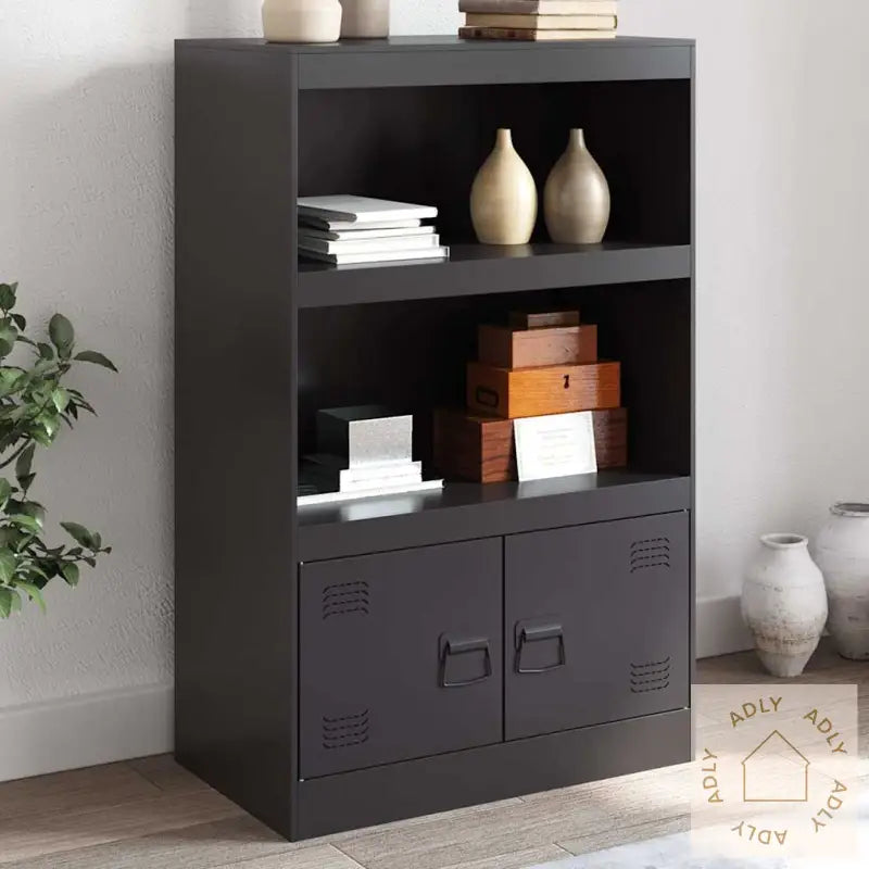 Skjenk Svart 67X39X107 Cm Stål
