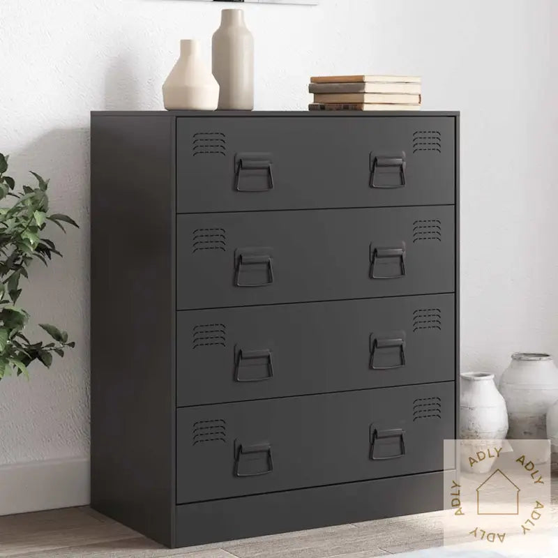 Skjenk Svart 67X39X83 Cm Stål
