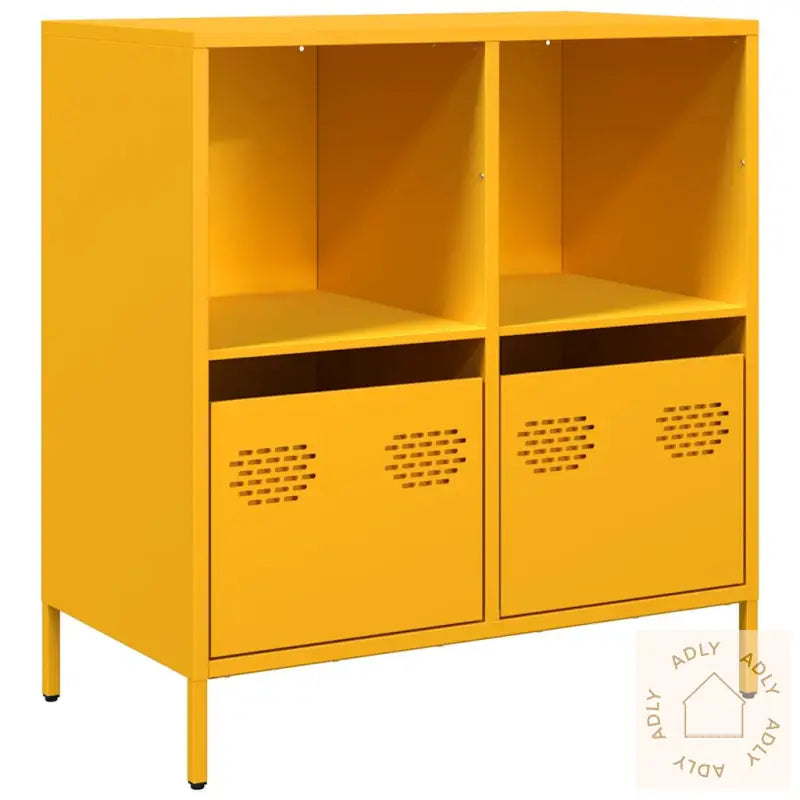 Skjenk Sennepsgul 68X39X73,5 Cm Kaldvalset Stål