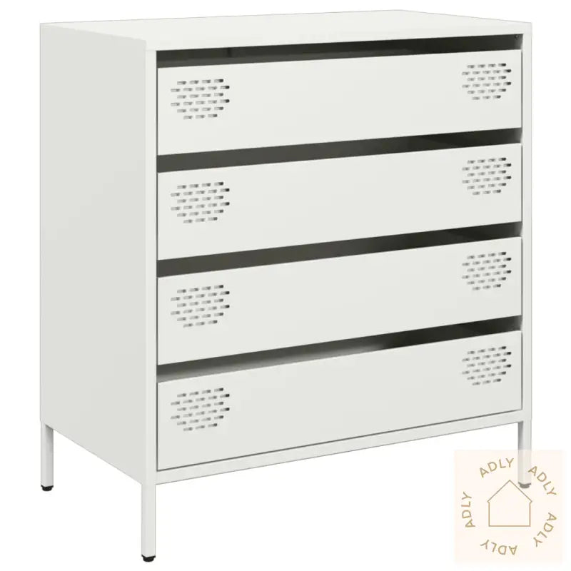 Skjenk Hvit 68X39X73,5 Cm Kaldvalset Stål