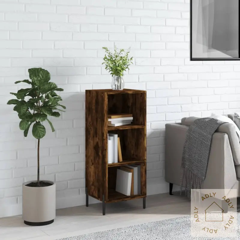 Skjenk Røkt Eik 34,5X32,5X90 Cm Konstruert Tre