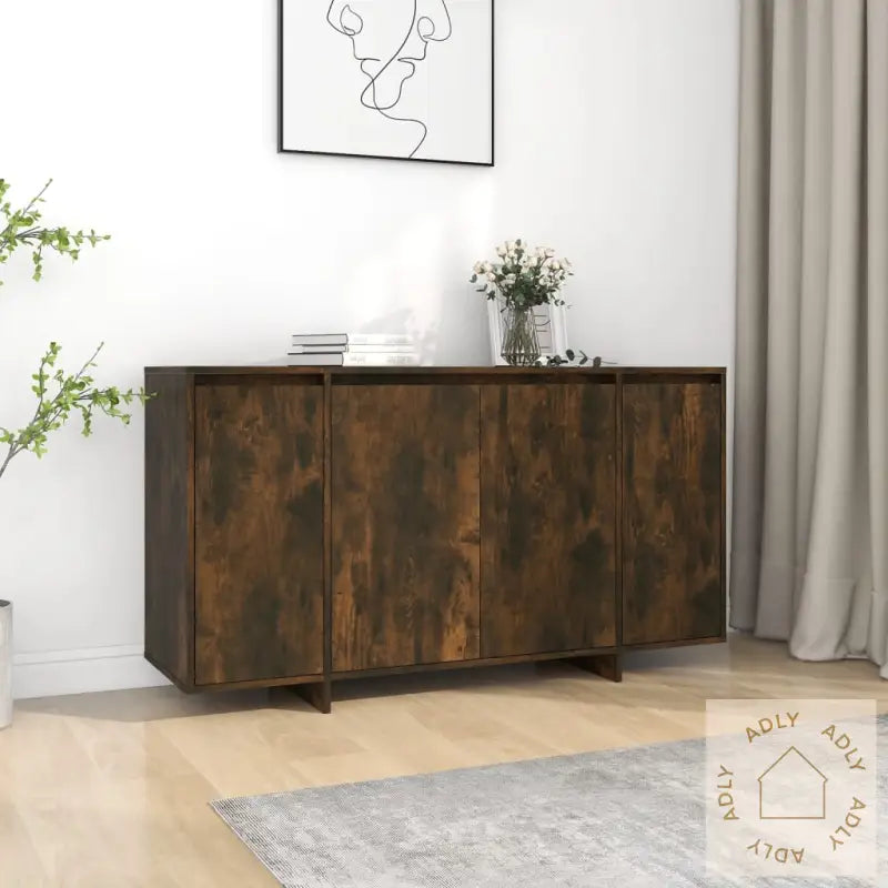 Skjenk Røkt Eik 135X41X75 Cm Konstruert Tre