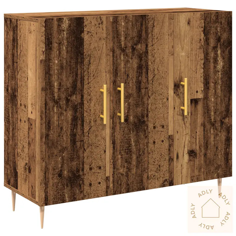 Skap I Gammelt Tre, 90X34X80 Cm, Laget Av Solid Tre