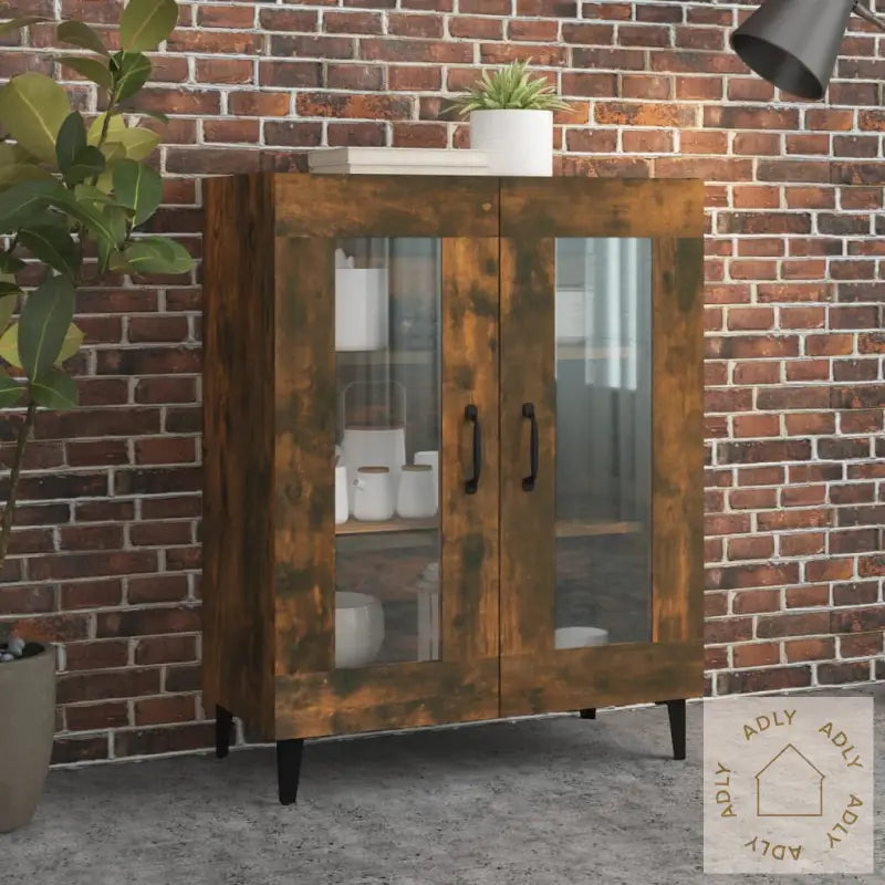 Skjenk Røkt Eik 69,5X34X90 Cm Konstruert Tre