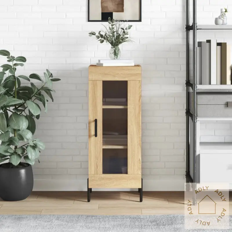 Skjenk Sonoma Eik 34,5X34X90 Cm Konstruert Tre