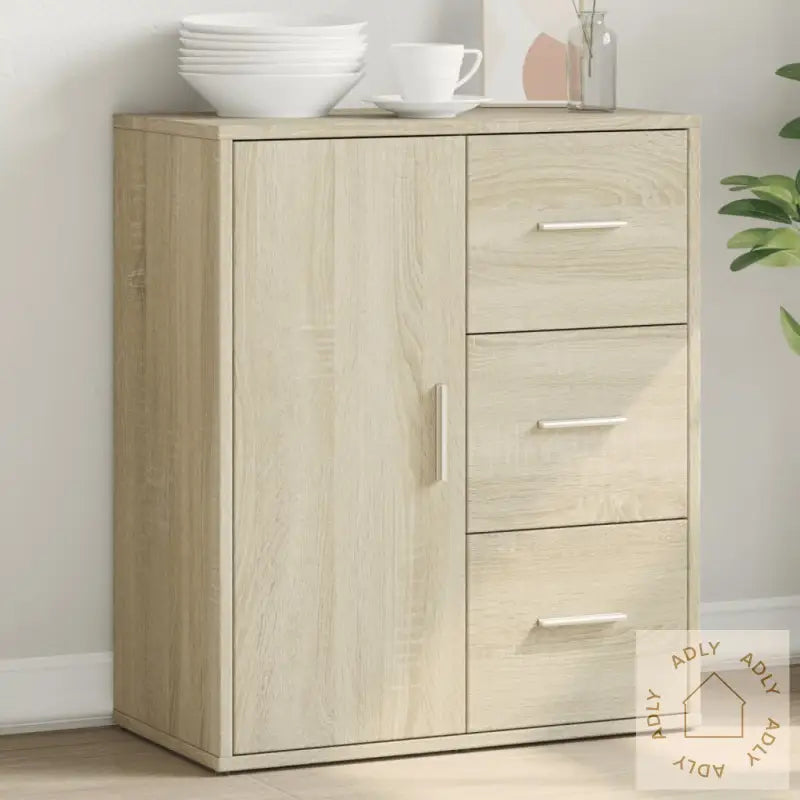 Skjenk Sonoma Eik 60X31X70 Cm Konstruert Tre