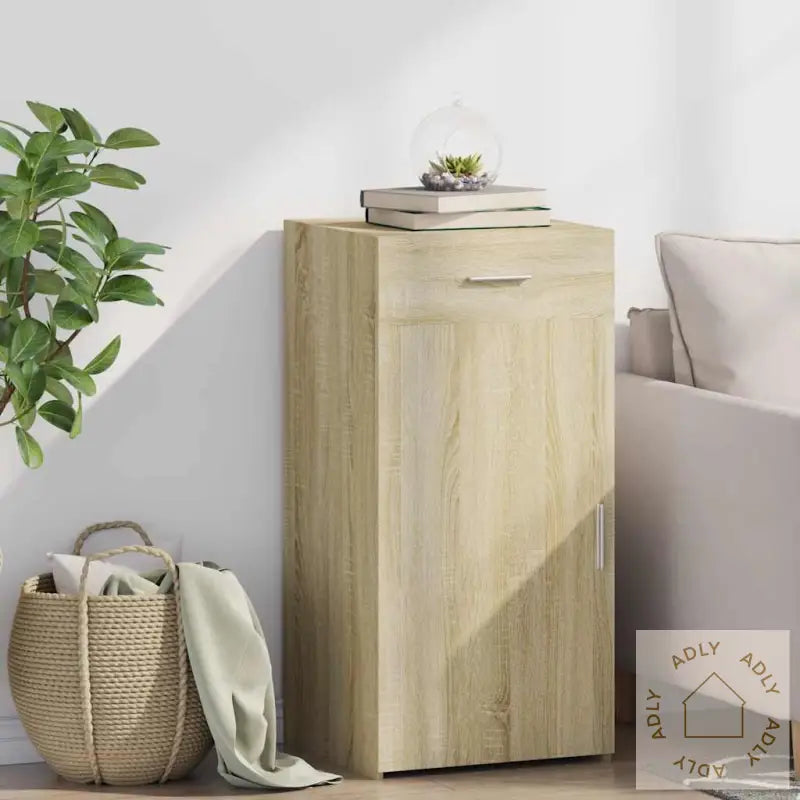 Skjenk Sonoma Eik 45X42,5X93 Cm Konstruert Tre