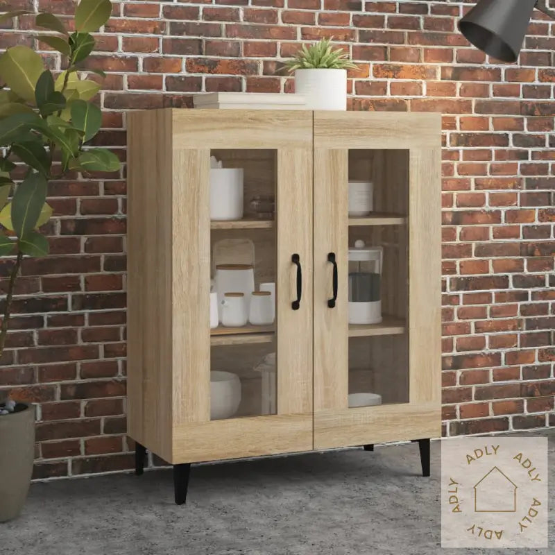 Skjenk Sonoma Eik 69,5X34X90 Cm Konstruert Tre