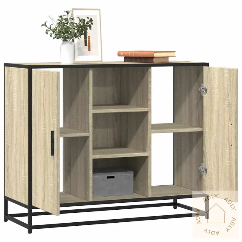 Skjenk Sonoma Eik 92X35X76 Cm Konstruert Tre