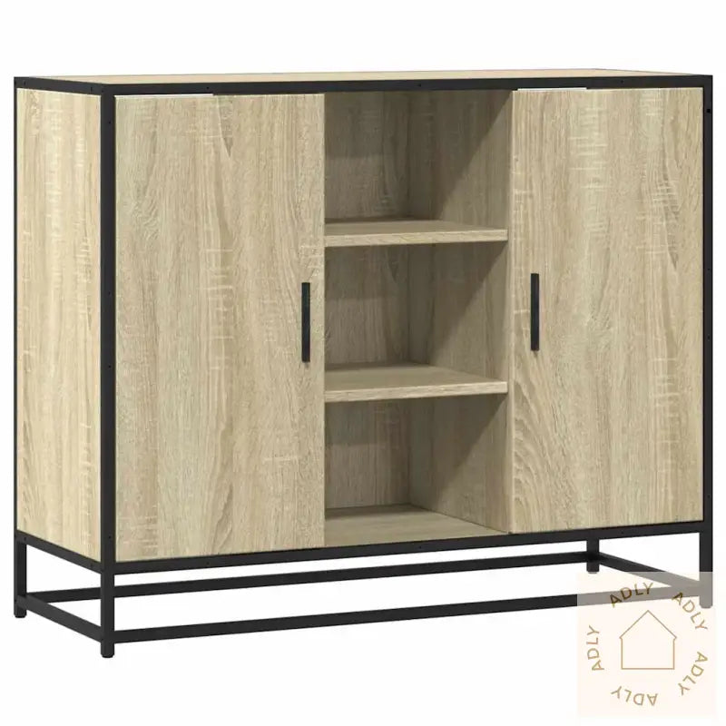 Skjenk Sonoma Eik 92X35X76 Cm Konstruert Tre