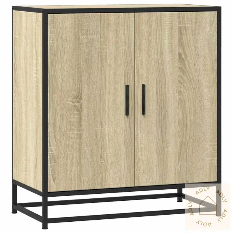 Skjenk Sonoma Eik 68X35X76 Cm Konstruert Tre Og Metall