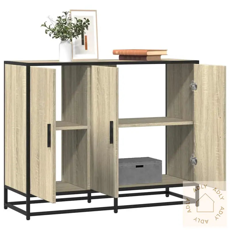 Skjenk Sonoma Eik 94X35X76 Cm Konstruert Tre