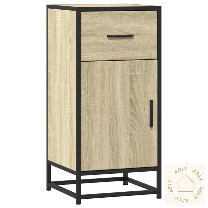 Skjenk Sonoma Eik 35,5X35X76 Cm Konstruert Tre Og Metall