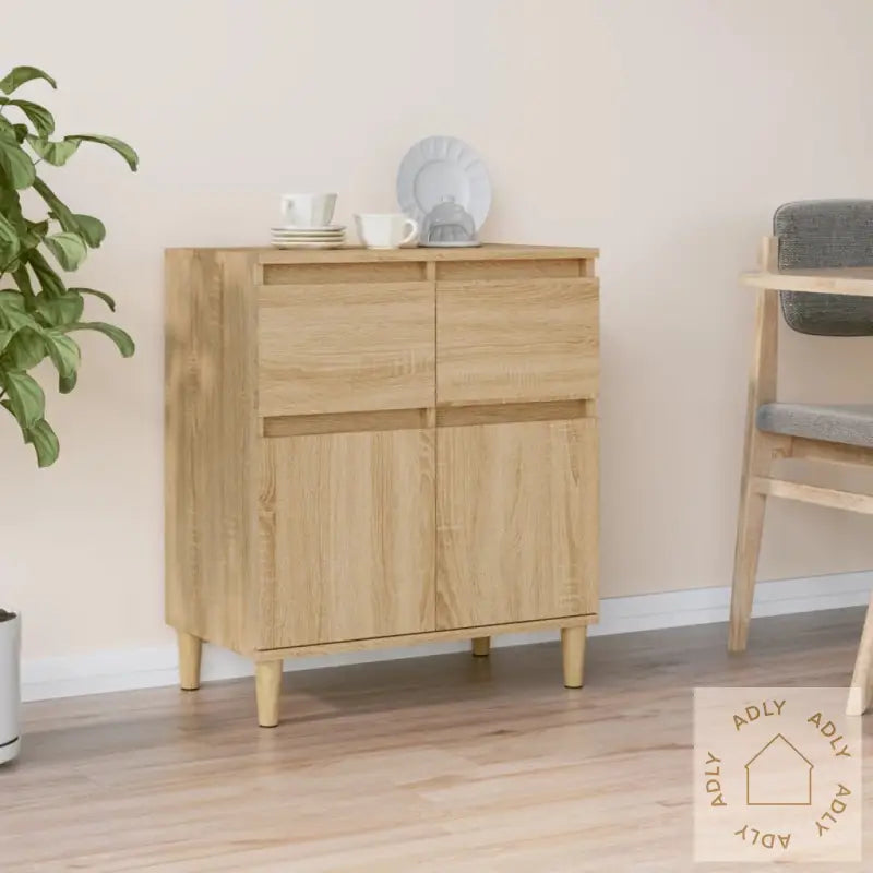 Skjenk Sonoma Eik 60X35X70 Cm Konstruert Tre