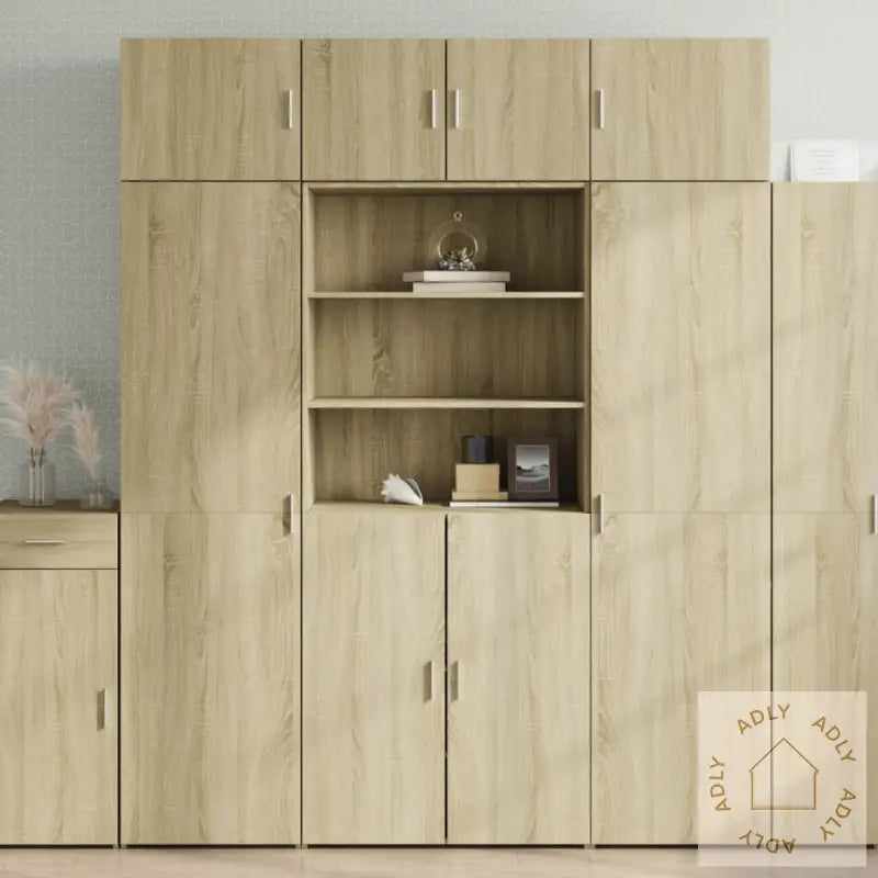 Oppbevaringsskap Sonoma Eik 80X42,5X225 Cm Konstruert Tre