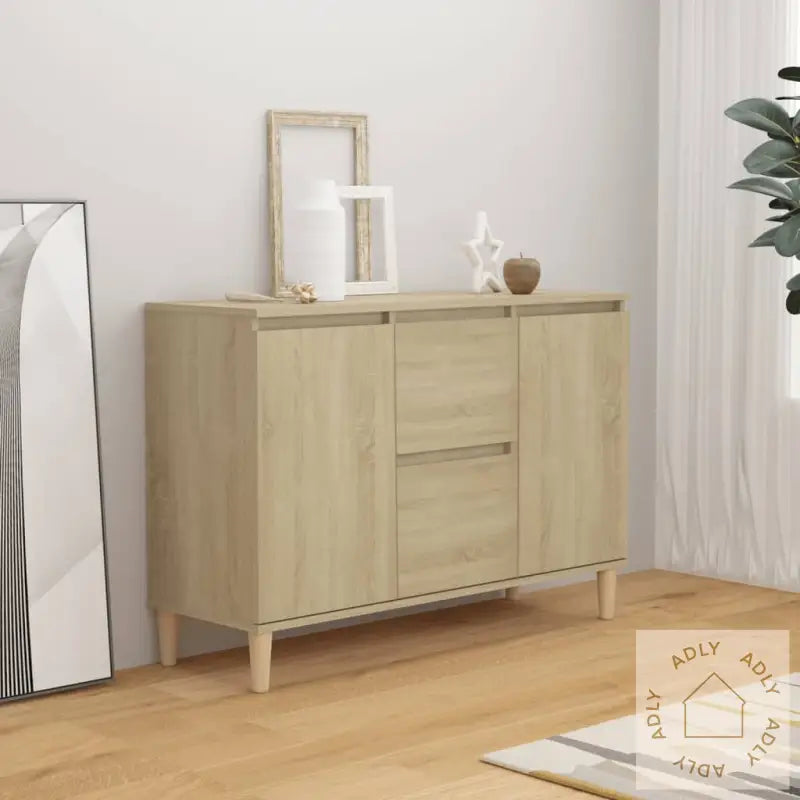 Skjenk Sonoma Eik 101X35X70 Cm Konstruert Tre