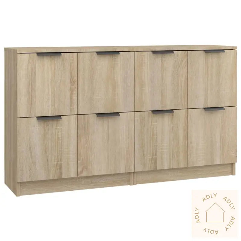Skjenker 2 Stk Sonoma Eik 60X30X70 Cm Konstruert Tre