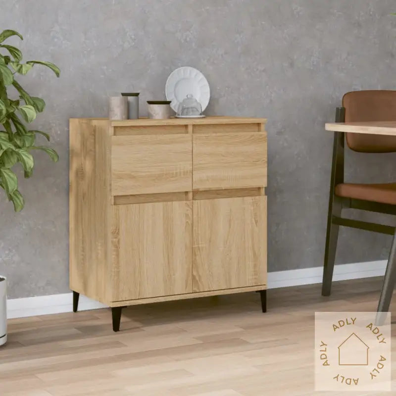 Skjenk Sonoma Eik 60X35X70 Cm Konstruert Tre