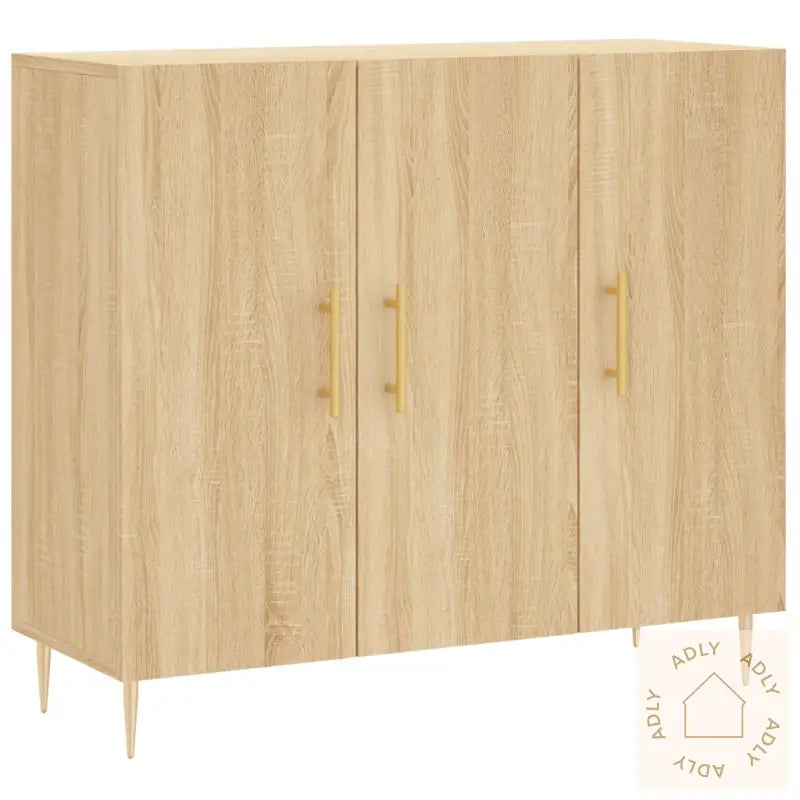 Skjenk Sonoma Eik 90X34X80 Cm Konstruert Tre