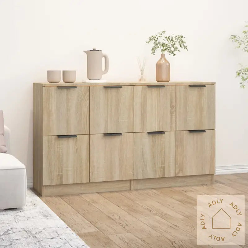 Skjenker 2 Stk Sonoma Eik 60X30X70 Cm Konstruert Tre