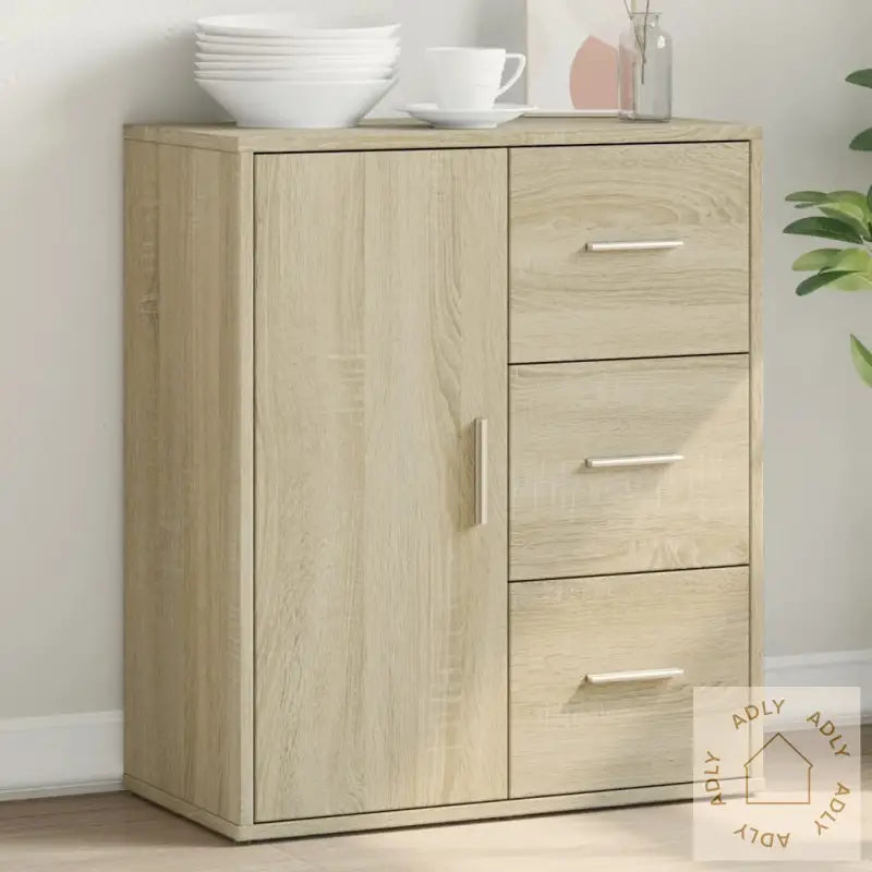 Skjenk Sonoma Eik 60X31X70 Cm Konstruert Tre