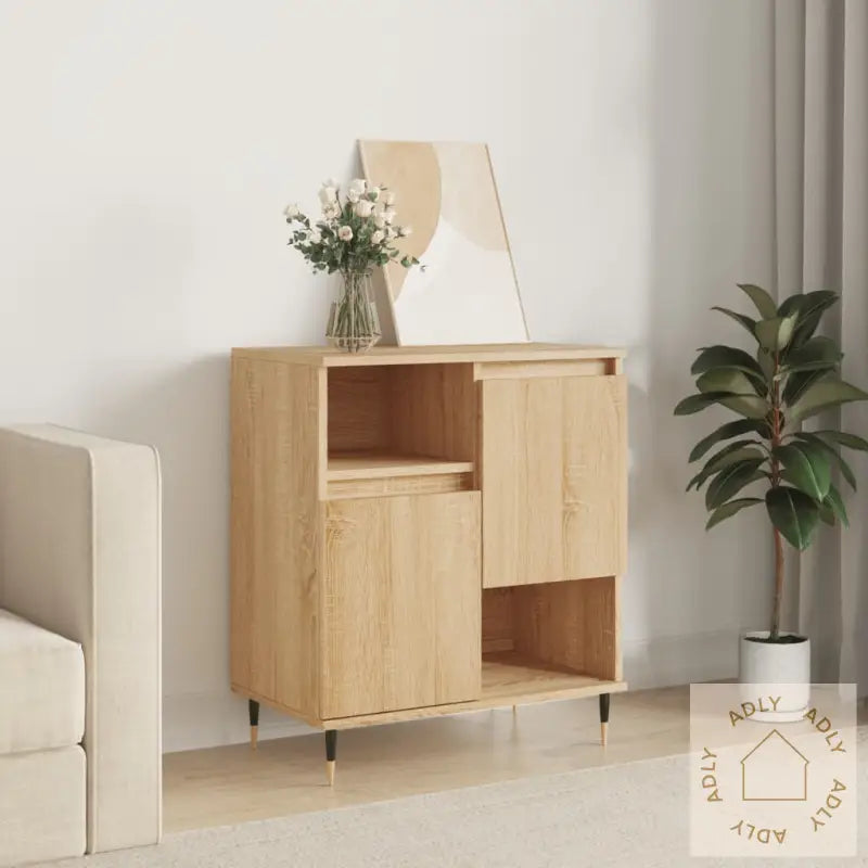 Skjenk Sonoma Eik 60X35X70 Cm Konstruert Tre