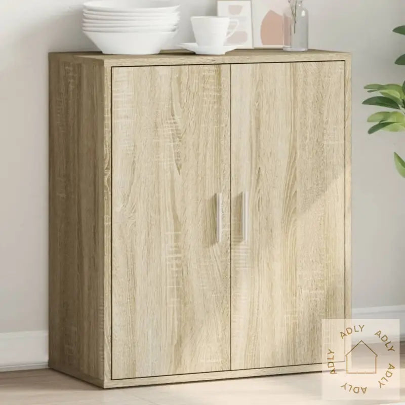 Skjenk Sonoma Eik 79X38X80 Cm Konstruert Tre