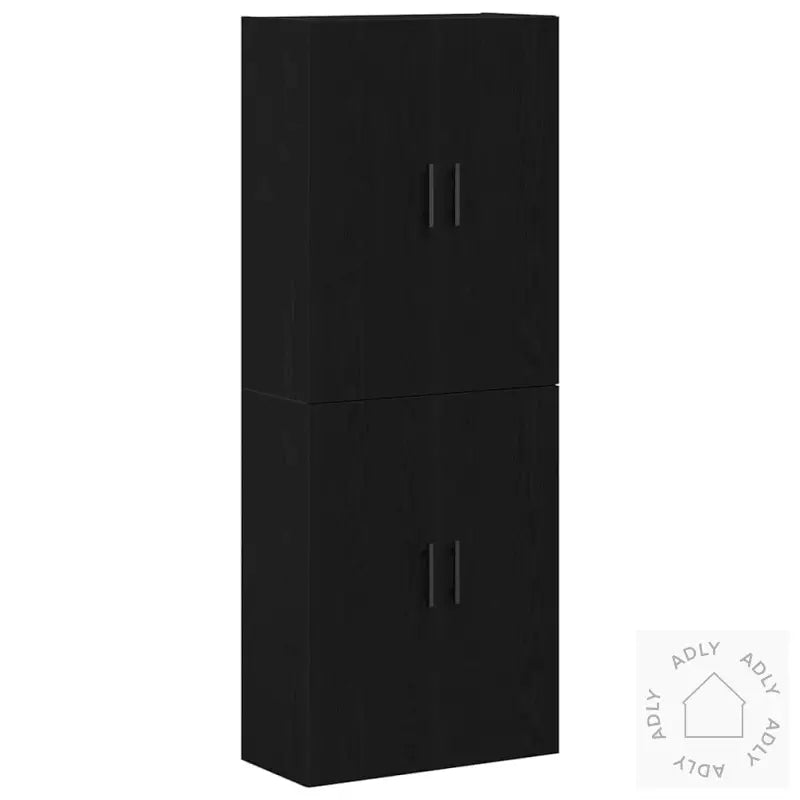 Skap, 2 Skap I Svart Eik, 69,5X34X180 Cm, Laget Av Tre