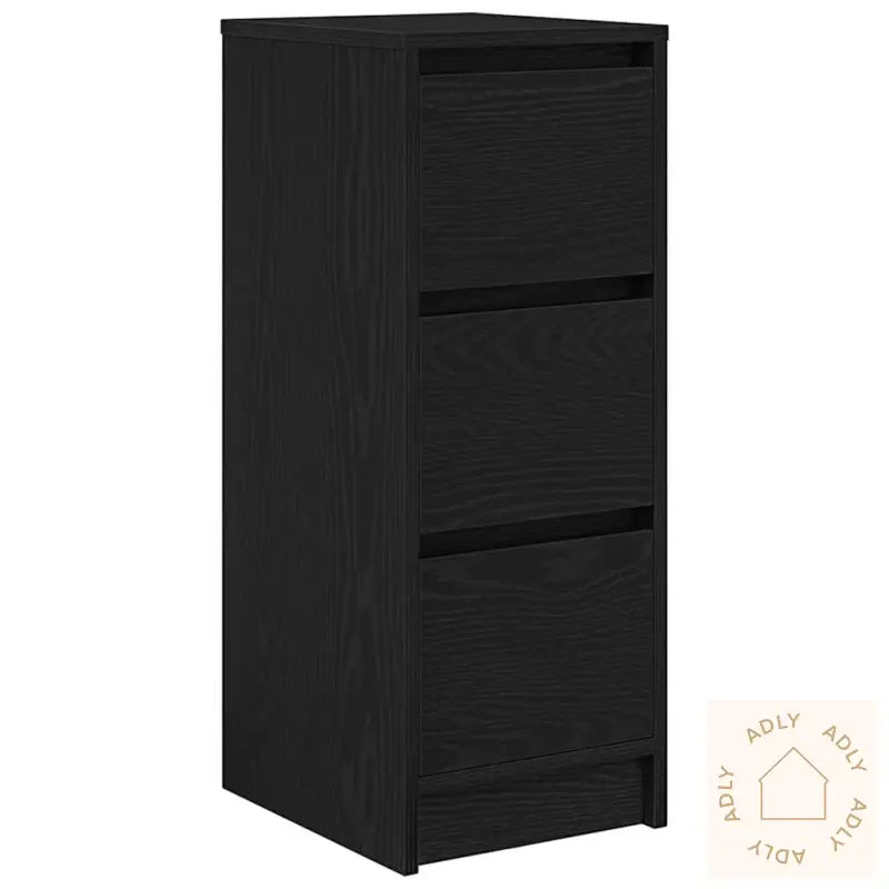 Skjenk Svart Eik 29,5X34X76 Cm Konstruert Tre