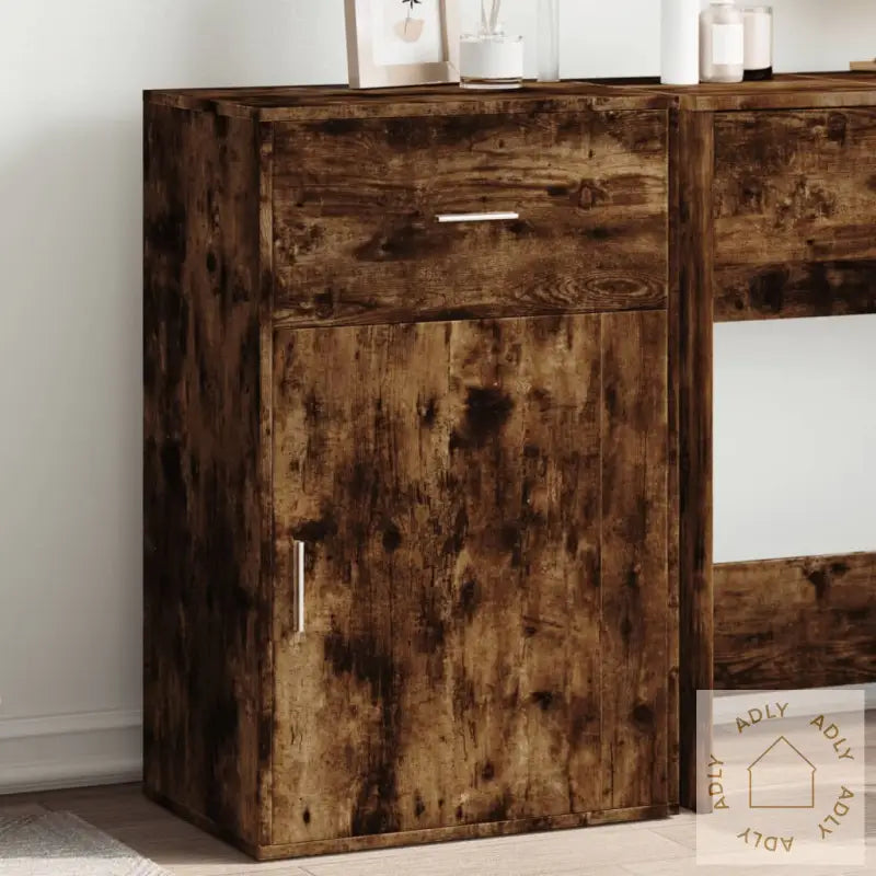 Oppbevaringsskap Røkt Eik 56,5X39X90 Cm Konstruert Tre