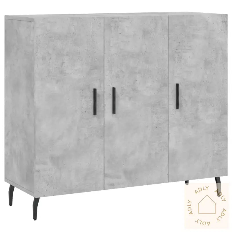 Skjenk Betonggrå 90X34X80 Cm Konstruert Tre