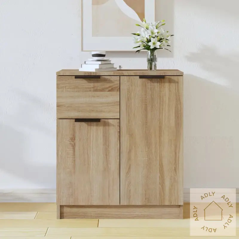 Skjenk Sonoma Eik 60X30X70 Cm Konstruert Tre