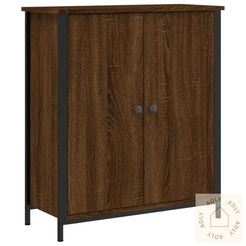 Skjenk Brun Eik 70X30X80 Cm Konstruert Tre